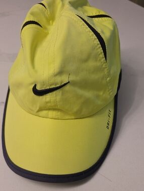 Unisex Nike Neon Yellow and Black Dri-FIT Performance Cap